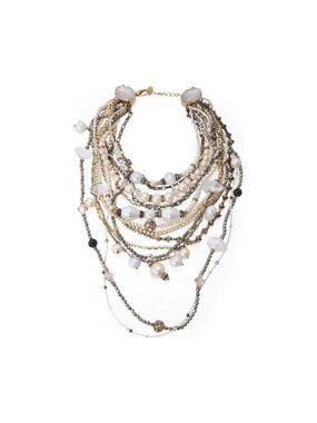 Erickson Beamon Girlie Queen Gold Plated Swarovski Crystal Faux Pearl Necklace
